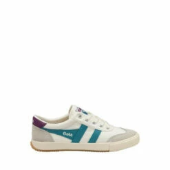 Gola White/Blue/Purple Ladies' Badminton Canvas Lace-Up Trainers -Gola Shop unnamed file 10