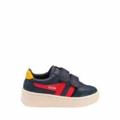 Gola Blue Grandslam Classic Strap Kids Strap Trainers