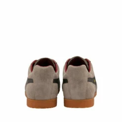 Gola Grey/ / Dark Brown/ Deep Red Harrier Suede Lace-Up Trainers -Gola Shop unnamed file 1025