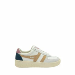 Gola White Ladies' Grandslam Trident Lace-Up Trainers