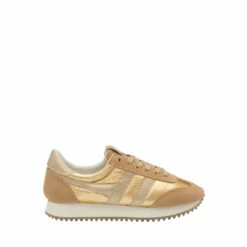 Gola Gold Boston '78 Metallic Lace-Up Trainers