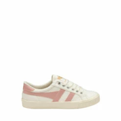Gola Off White/Chalk Pink Ladies' Tennis Mark Cox Canvas Lace-Up Trainers