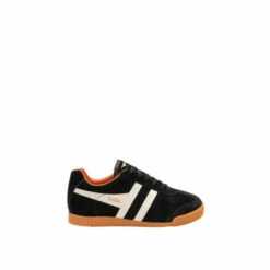 Gola Ash And Orange Men's Harrier Suede Lace-Up Trainers -Gola Shop unnamed file 126