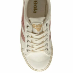Gola Off White/Chalk Pink Ladies' Tennis Mark Cox Canvas Lace-Up Trainers -Gola Shop unnamed file 1260