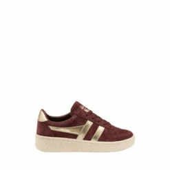 Gola Red/Burgundy Grandslam Pearl Ladies' Suede Lace-Up Trainers 6 Gola Red/Burgundy Grandslam Pearl Ladies' Suede Lace-Up Trainers -Gola Shop unnamed file 1266