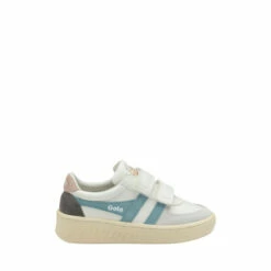 Gola White Kids Grandslam Trident Strap Trainers