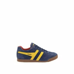 Gola Ash And Orange Men's Harrier Suede Lace-Up Trainers -Gola Shop unnamed file 128