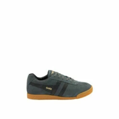 Gola Ash And Orange Men's Harrier Suede Lace-Up Trainers -Gola Shop unnamed file 129