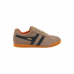 Gola Ash And Orange Men's Harrier Suede Lace-Up Trainers -Gola Shop unnamed file 134