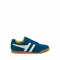 Gola Blue Mens Harrier Suede Lace-Up Trainers -Gola Shop unnamed file 169
