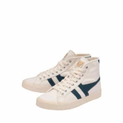 Gola Blue Tennis Mark Cox High Canvas Lace-Up Trainers -Gola Shop unnamed file 281