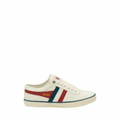 Gola Navy, Sun And Red Men's Comet Canvas Lace-Up Trainers -Gola Shop unnamed file 293