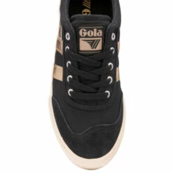 Gola Black Ladies Badminton Canvas Lace-Up Trainers -Gola Shop unnamed file 34