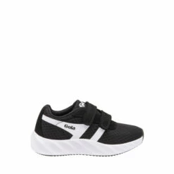 Gola Black Kids' Draken Twin Bar QF Mesh Quick Fasten Running Trainers