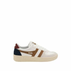 Gola White Grandslam Trident Men's Lace-Up Trainers