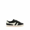 Gola Black Tennis Mark CoxLadies' Canvas Lace-Up Trainers