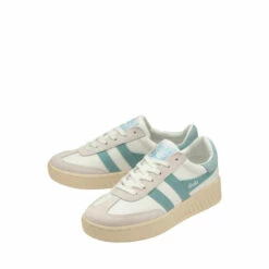 Gola White Ladies' Dropshot Lace-Up Trainers -Gola Shop unnamed file 528