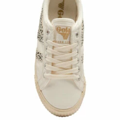 Gola White Cheetah Tennis Mark Cox Safari Canvas LaceUp Trainers -Gola Shop unnamed file 535