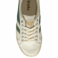 Gola Off White/Green Mist Ladies' Tennis Mark Cox Canvas Lace-Up Trainers -Gola Shop unnamed file 57