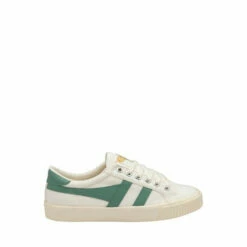 Gola Off White/Green Mist Ladies' Tennis Mark Cox Canvas Lace-Up Trainers -Gola Shop unnamed file 58