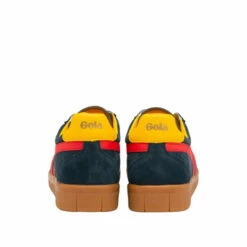 Gola Blue/ Red Men's Hurricane Suede Lace-Up Trainers -Gola Shop unnamed file 581