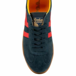 Gola Blue/ Red Men's Hurricane Suede Lace-Up Trainers -Gola Shop unnamed file 582