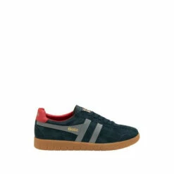 Gola Blue/ Red Men's Hurricane Suede Lace-Up Trainers -Gola Shop unnamed file 585