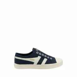 Gola Blue Ocean/Off White Ladies' Coaster Slip Canvas Lace-Up Trainers -Gola Shop unnamed file 64