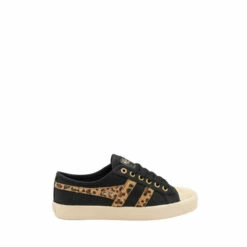 Gola Black Coaster Safari Ladies' Canvas Lace-Up Trainers