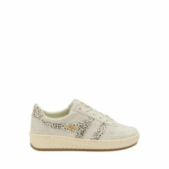 Gola White Grandslam Leather Lace-Up Trainers