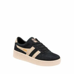 Gola Black Grandslam Pearl Suede Lace-Up Trainers -Gola Shop unnamed file 687