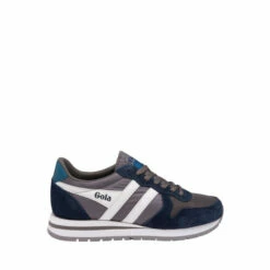 Gola Navy, Grey And White Daytona Nylon LaceUp Running Trainers