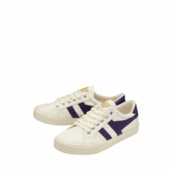 Gola White Ladies' Tennis Mark Cox Canvas Lace-Up Trainers -Gola Shop unnamed file 743