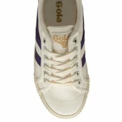 Gola White Ladies' Tennis Mark Cox Canvas Lace-Up Trainers -Gola Shop unnamed file 745
