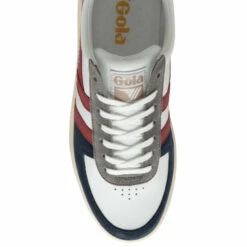Gola White Grandslam Quadrant Men's Lace-Up Trainers -Gola Shop unnamed file 755