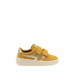 Gola Gold Grandslam Pearl Strap Kids Suede Strap Trainers