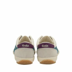 Gola White/Blue/Purple Ladies' Badminton Canvas Lace-Up Trainers -Gola Shop unnamed file 8