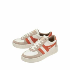 Gola White Ladies' Grandslam Pure Lace-Up Trainers -Gola Shop unnamed file 811
