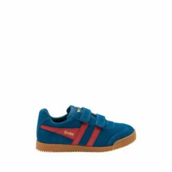 Gola Blue Harrier Strap Kids Suede Strap Trainers -Gola Shop unnamed file 839