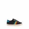 Gola Black Tennis Mark Cox Rainbow II Canvas LaceUp Trainers -Gola Shop unnamed file 89