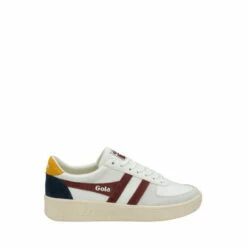 Gola White Men's Grandslam Trident Lace-Up Trainers -Gola Shop unnamed file 954