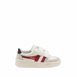 Gola White Grandslam Classic Strap Kids Strap Trainers